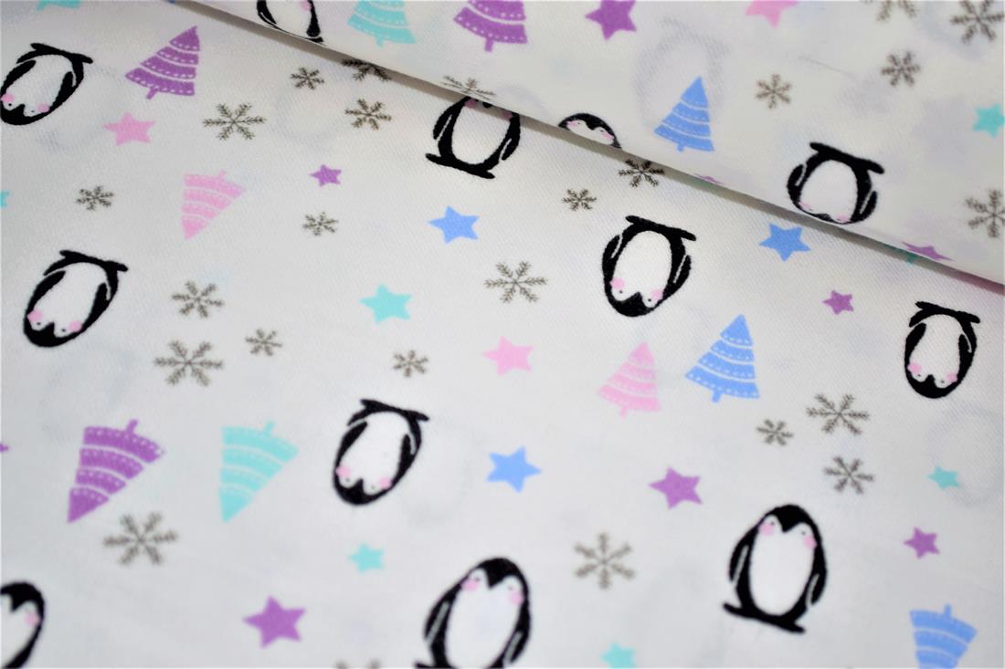 Light Grey Printed Brushed Cotton