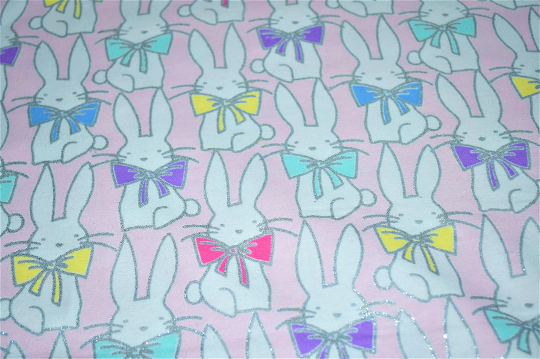 Light Pink Printed Brushed Cotton