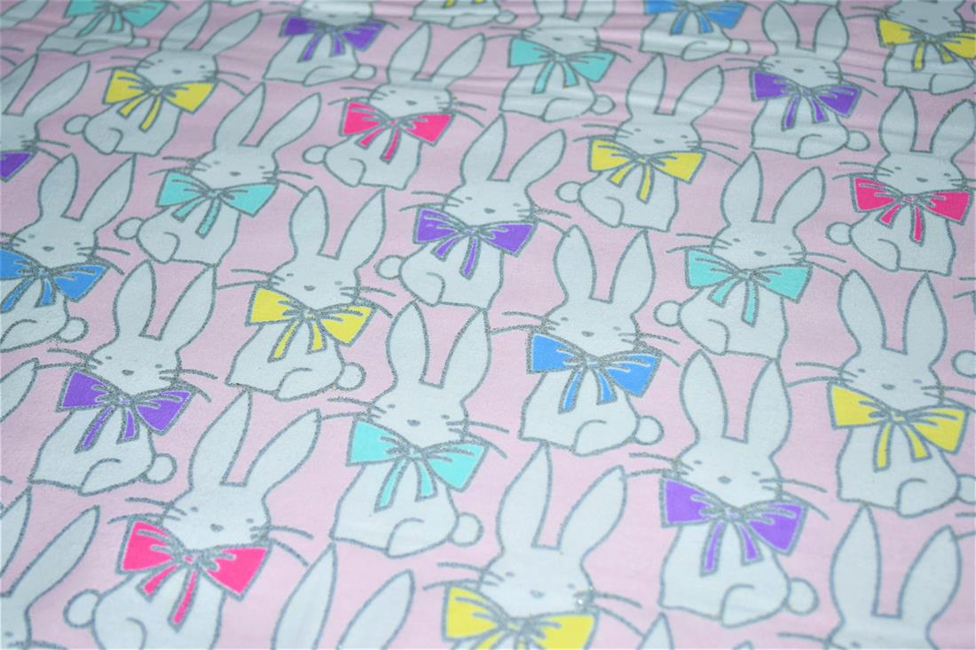 Light Pink Printed Brushed Cotton