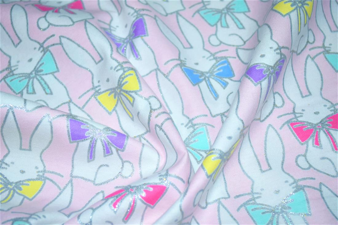 Light Pink Printed Brushed Cotton