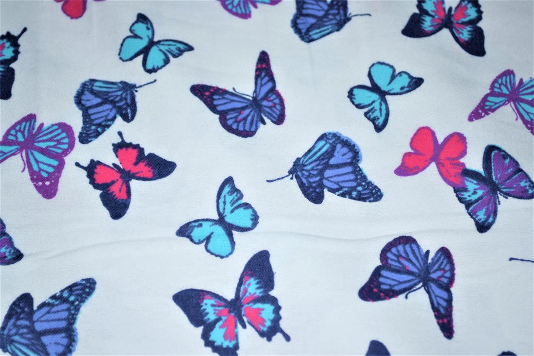 White Brushed Cotton Flannel Winceyette Fabric Dressmaking Craft