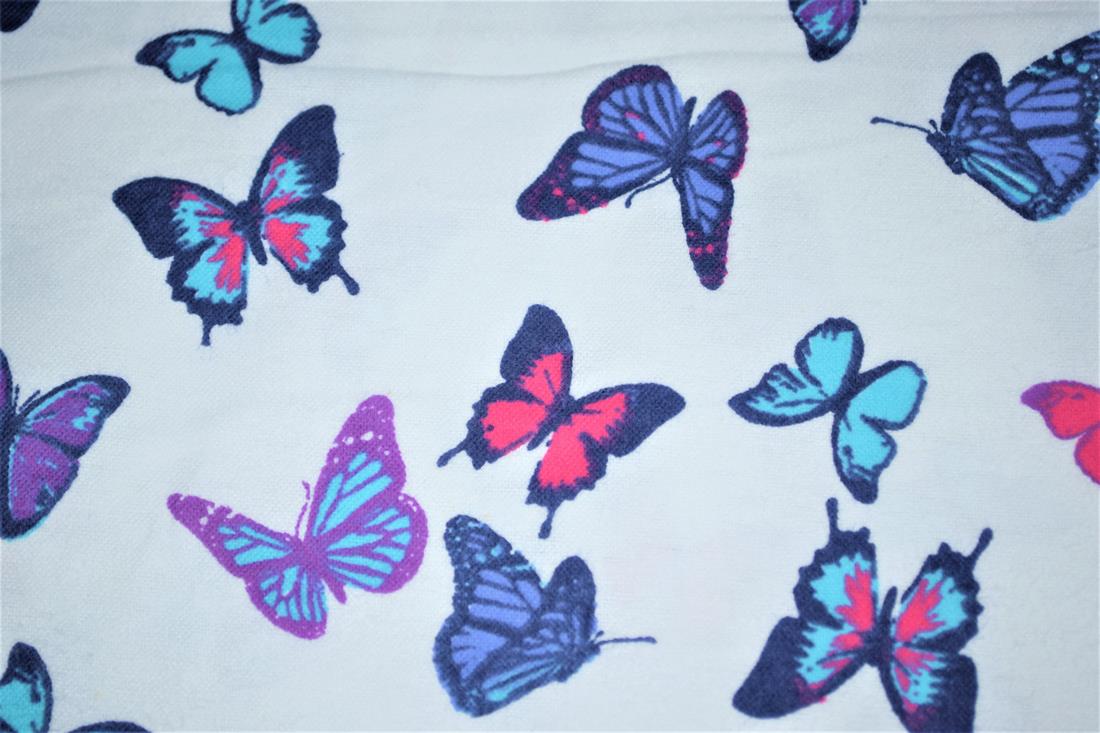 White Brushed Cotton Flannel Winceyette Fabric Dressmaking Craft