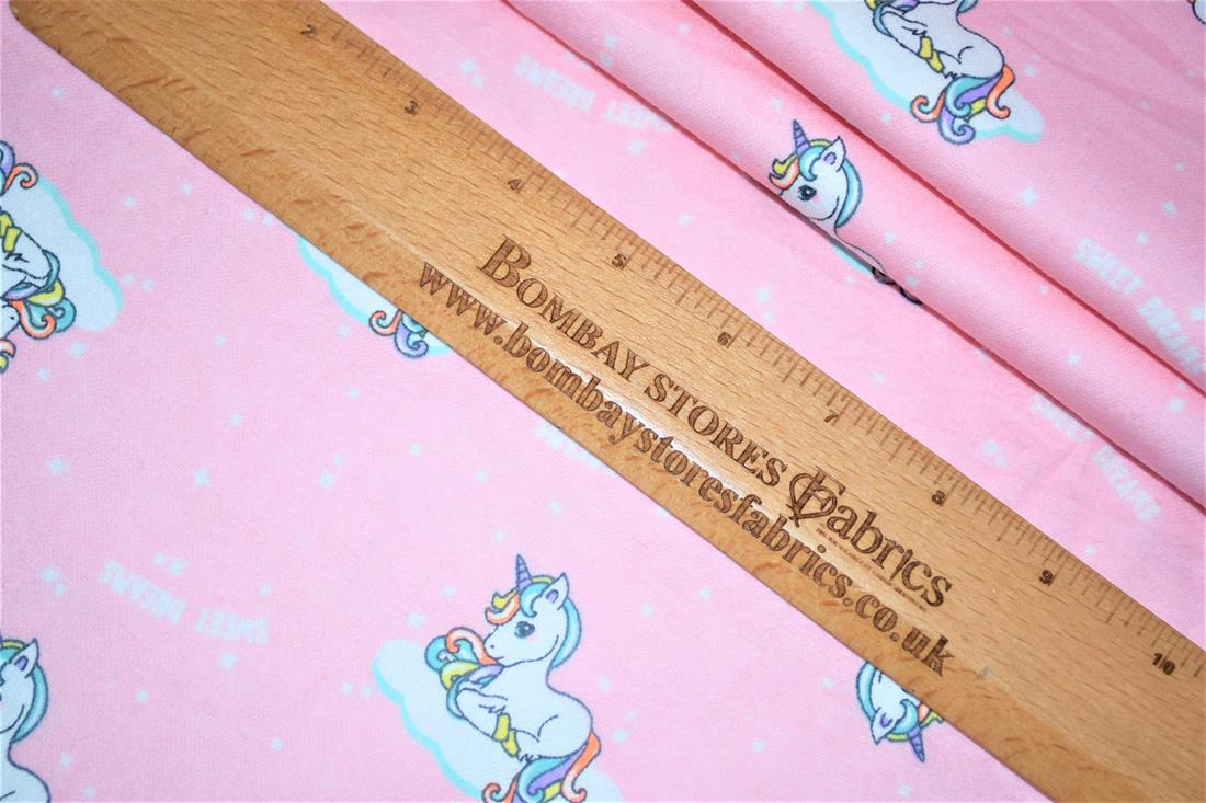 Pink Brushed Cotton Flannel Winceyette Fabric Dressmaking Craft