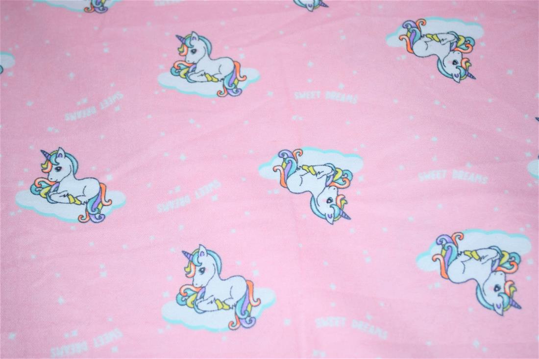 Pink Brushed Cotton Flannel Winceyette Fabric Dressmaking Craft