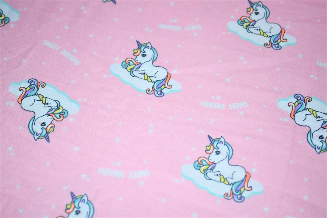 Pink Brushed Cotton Flannel Winceyette Fabric Dressmaking Craft
