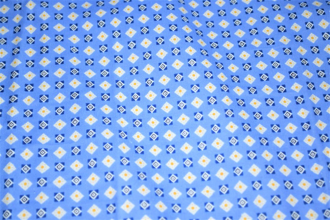 Blue Brushed Cotton Flannel Winceyette Fabric Dressmaking Craft