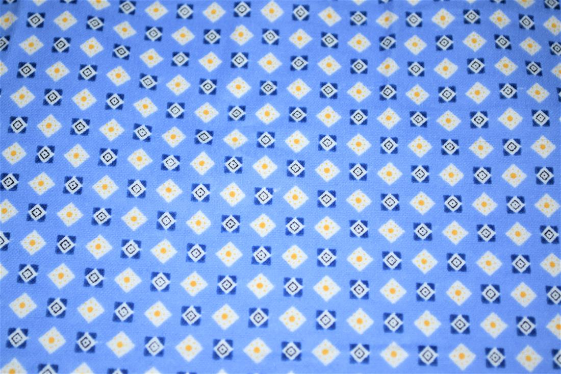 Blue Brushed Cotton Flannel Winceyette Fabric Dressmaking Craft