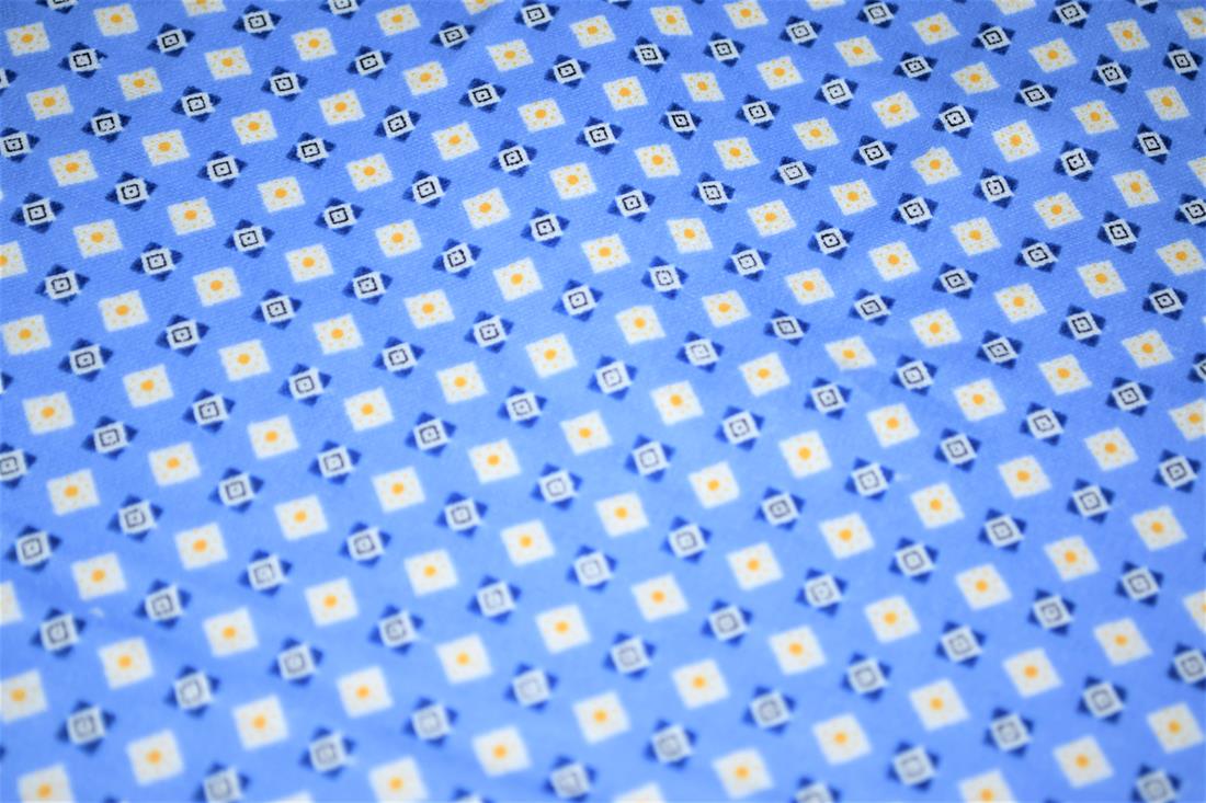 Blue Brushed Cotton Flannel Winceyette Fabric Dressmaking Craft
