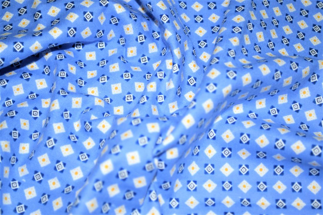 Blue Brushed Cotton Flannel Winceyette Fabric Dressmaking Craft