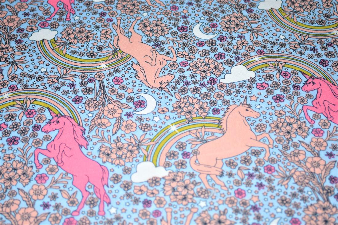 Blue Brushed Cotton Flannel Winceyette Fabric Dressmaking Craft