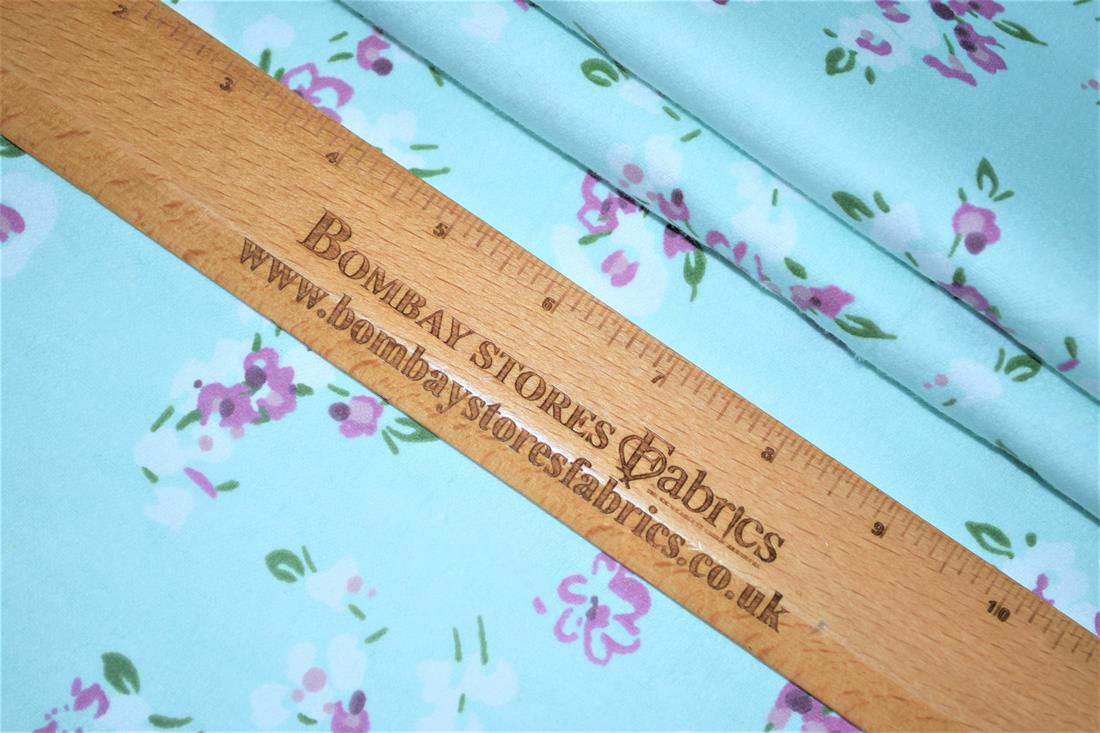 Sky Blue Brushed Cotton Flannel Winceyette Fabric Dressmaking Craft