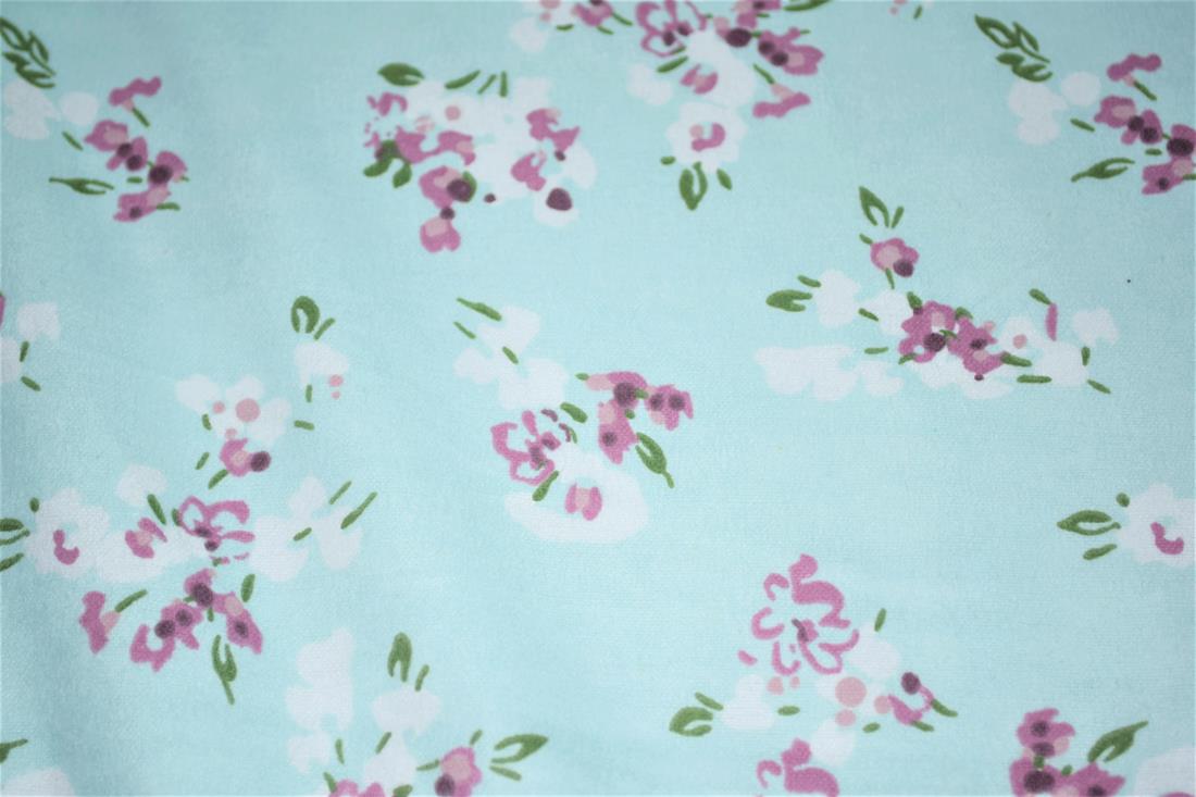 Sky Blue Brushed Cotton Flannel Winceyette Fabric Dressmaking Craft