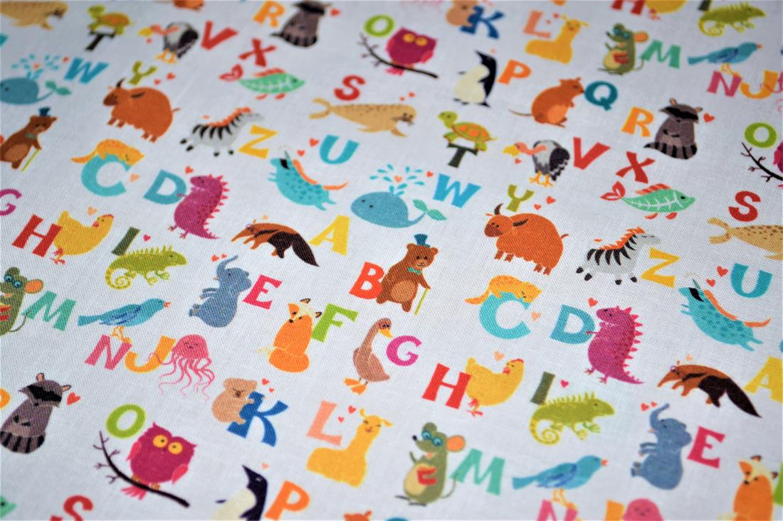 White Cotton Animals Alphabet