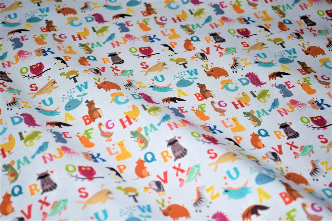White Cotton Animals Alphabet