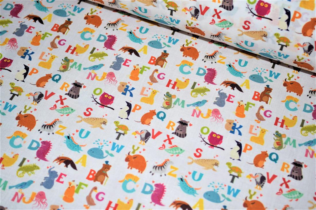 White Cotton Animals Alphabet