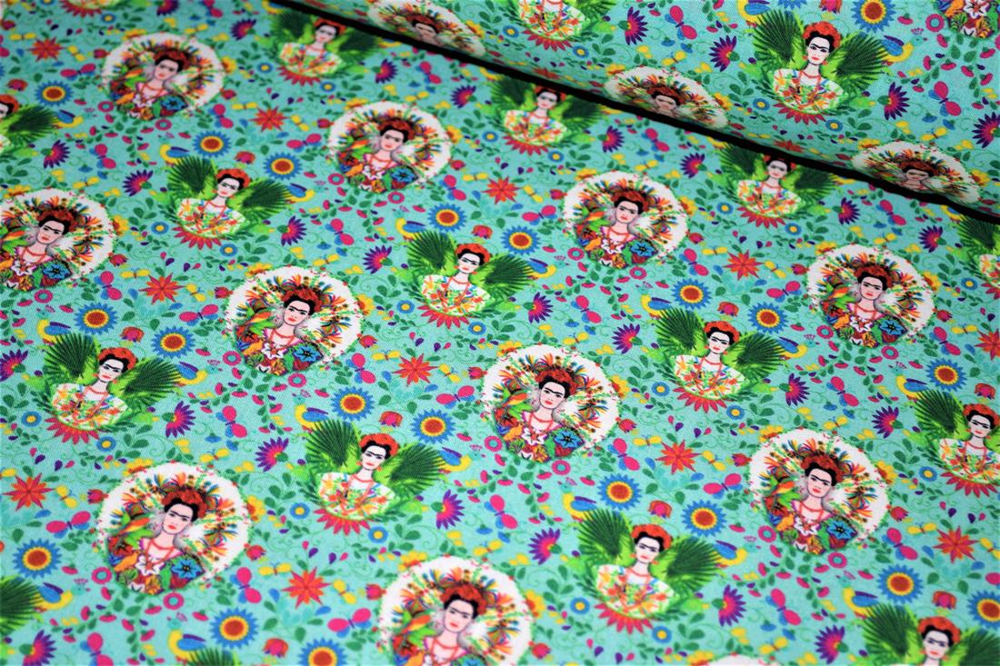 Turquoise Printed Cotton Fabrics