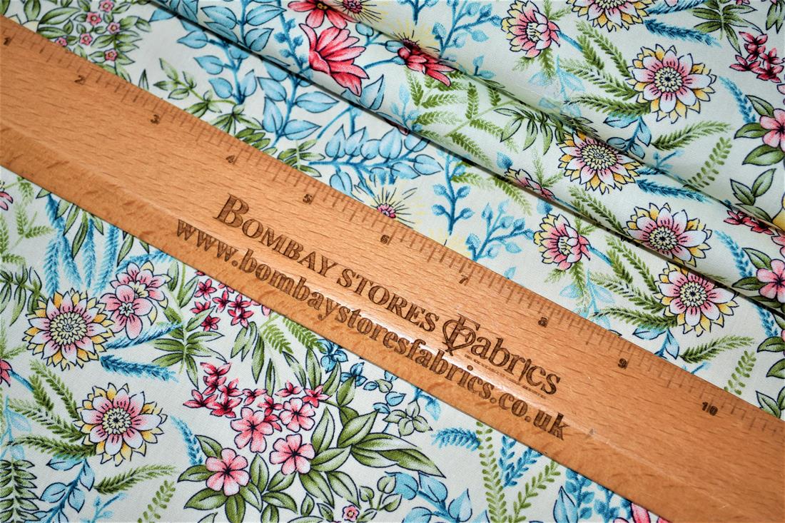 White Printed Cotton Fabrics