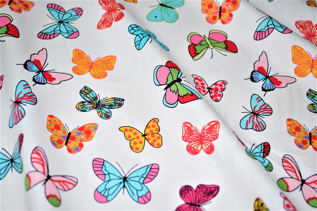 White Printed Cotton Fabrics