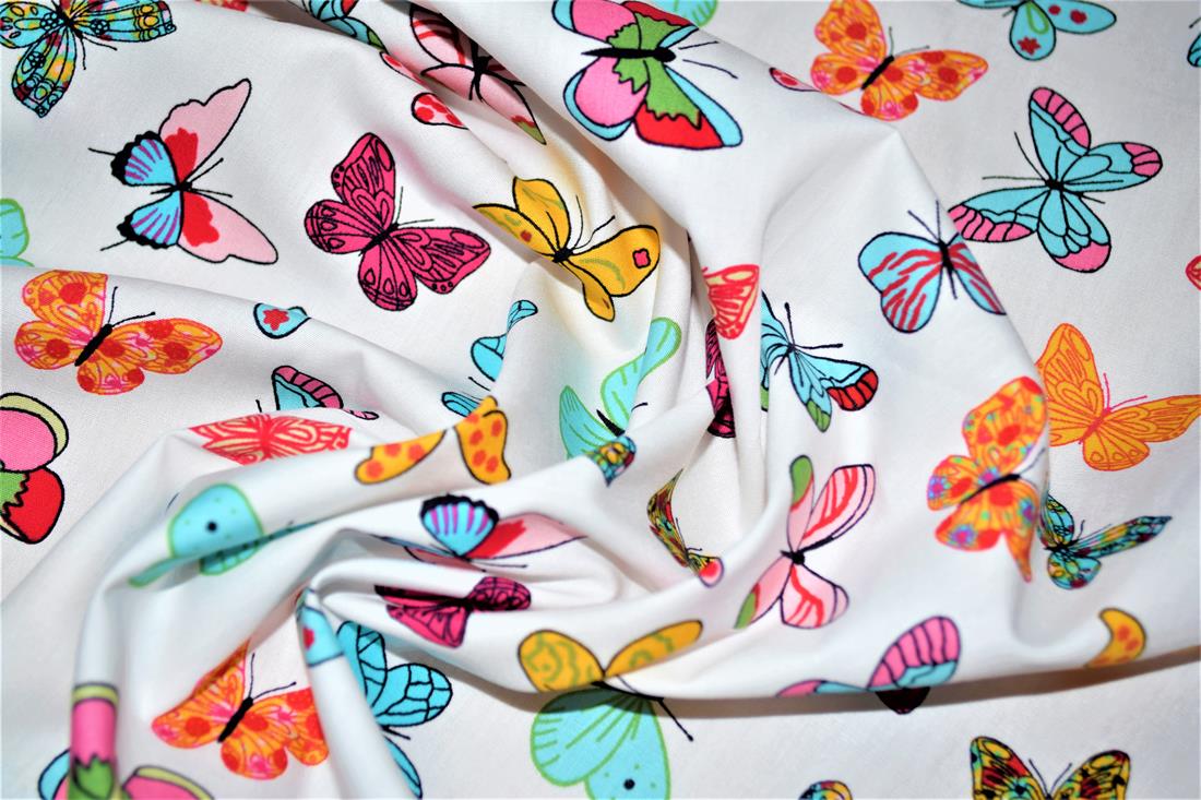 White Printed Cotton Fabrics