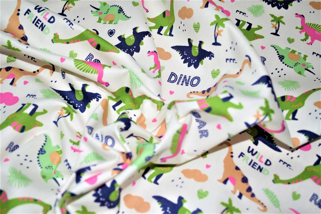 White Printed Cotton Fabrics