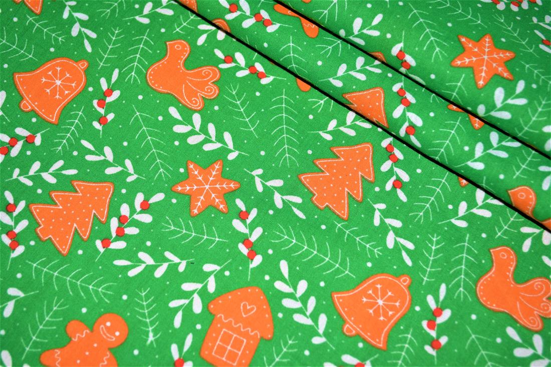 Green Poly Cotton Fabric Craft Quilting Patchwork Dressmaking