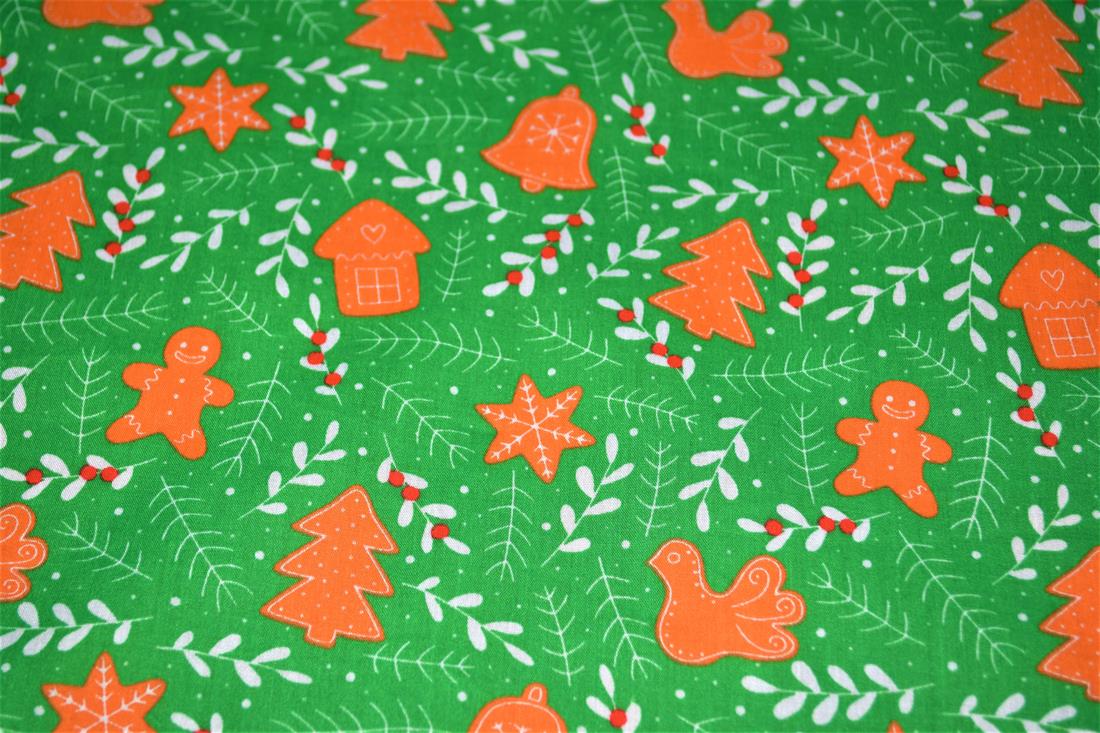 Green Poly Cotton Fabric Craft Quilting Patchwork Dressmaking