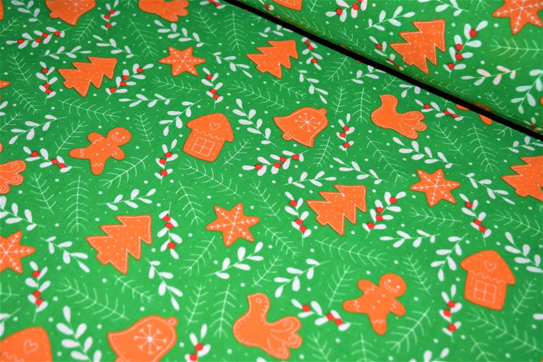 Green Poly Cotton Fabric Craft Quilting Patchwork Dressmaking