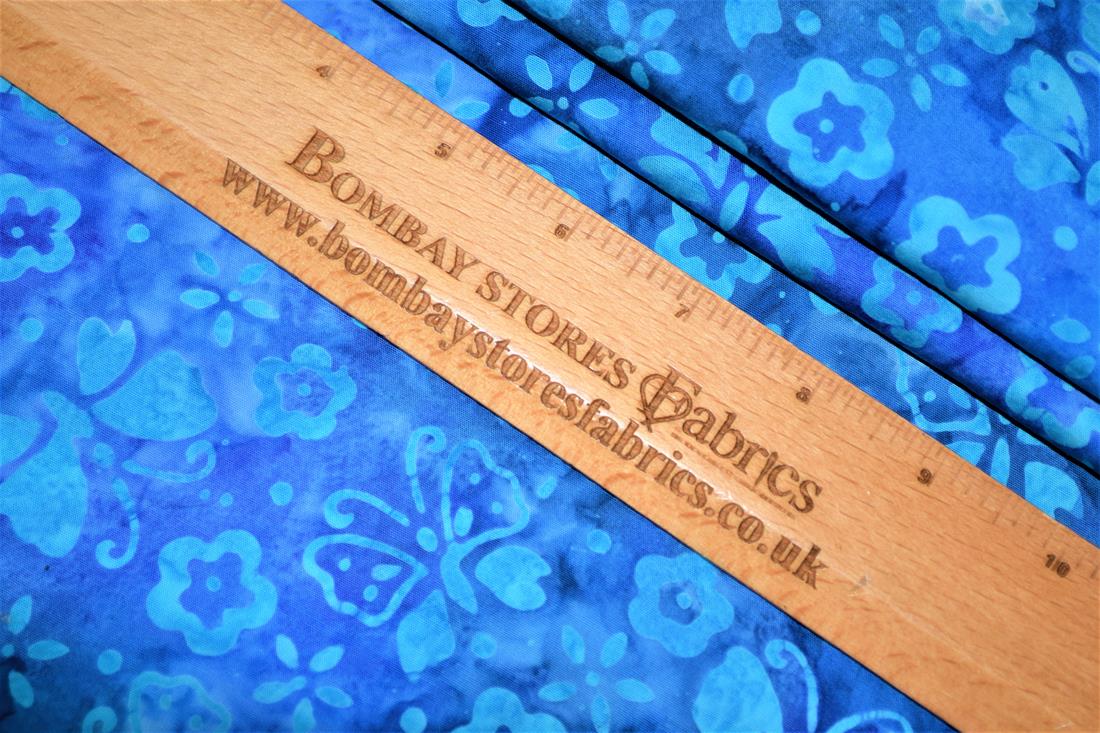 Blue Cotton Printed Batik