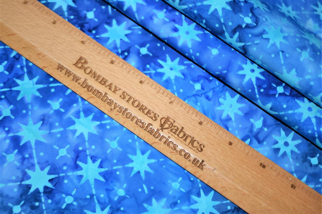 Blue Cotton Printed Batik