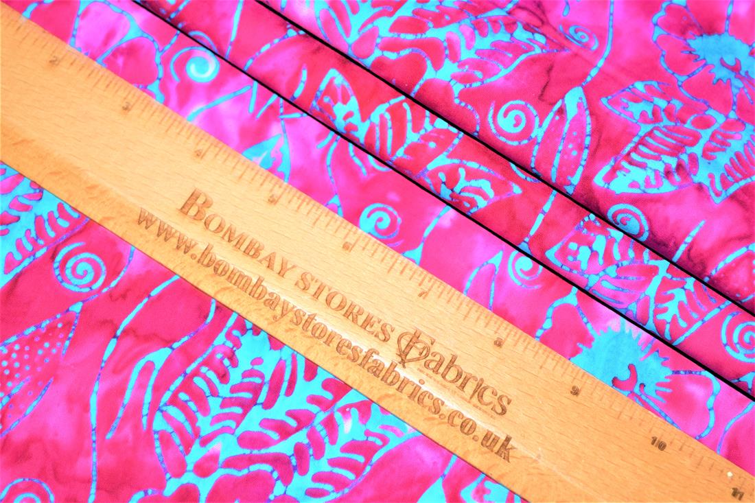 Pink Cotton Printed Batik