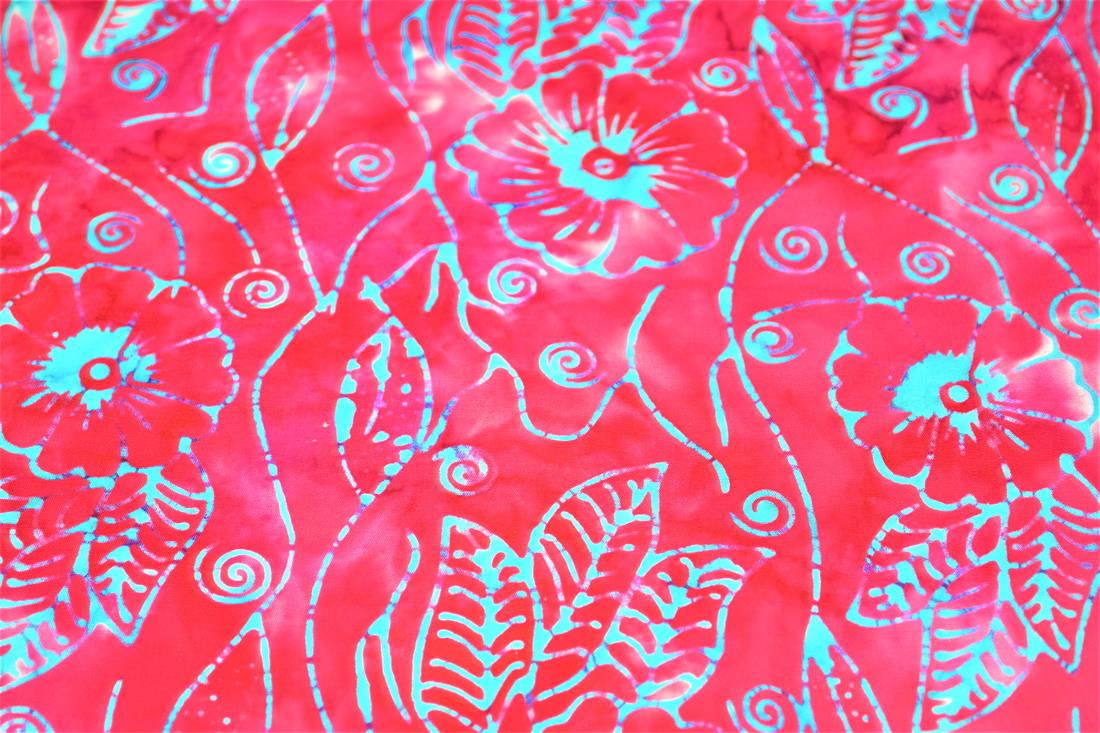 Pink Cotton Printed Batik