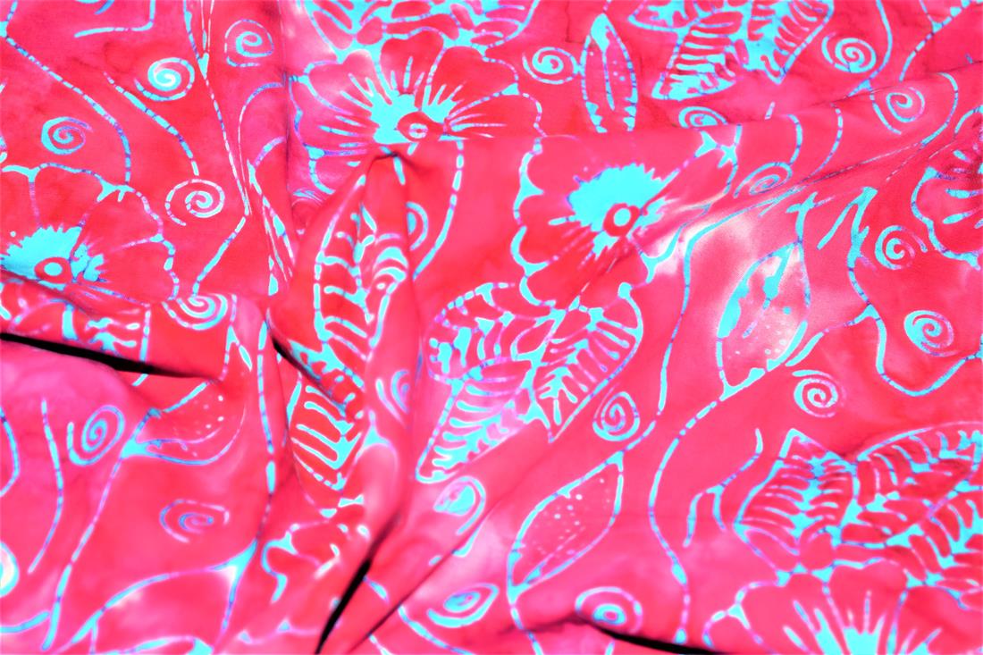 Pink Cotton Printed Batik