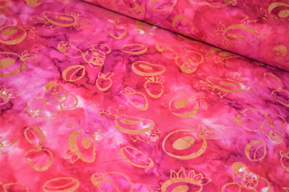 Pink Cotton Printed Batik