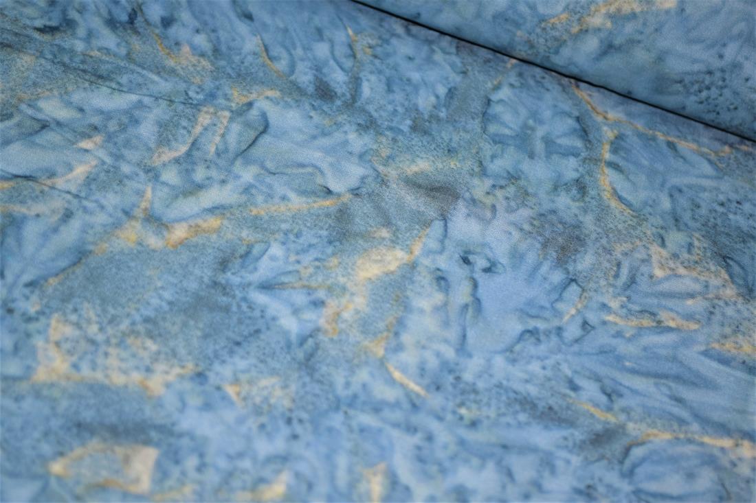 Blue Cotton Printed Batik