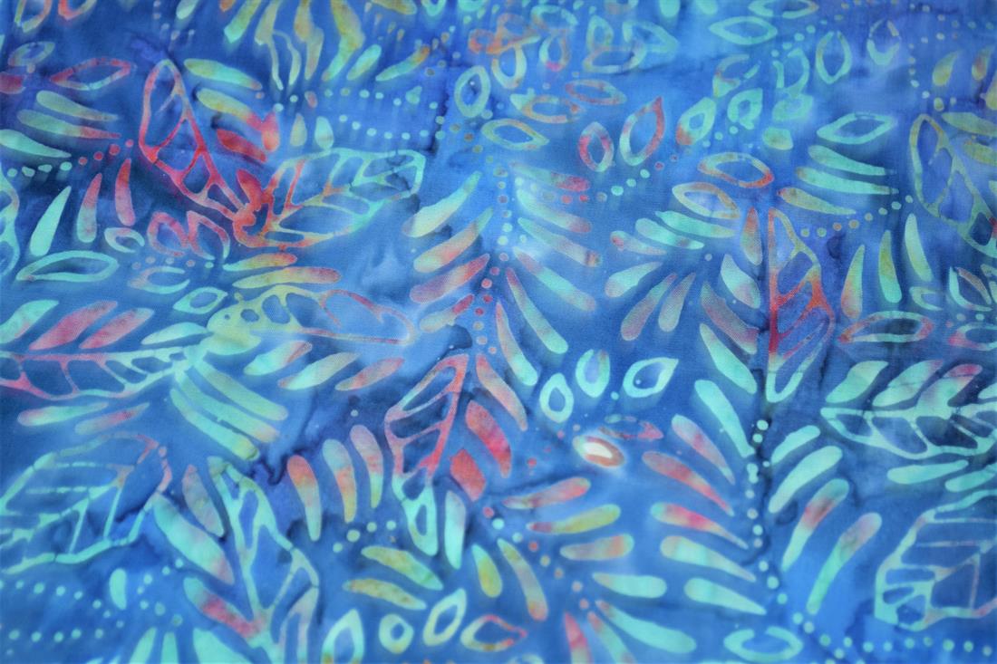 Blue Cotton Printed Batik