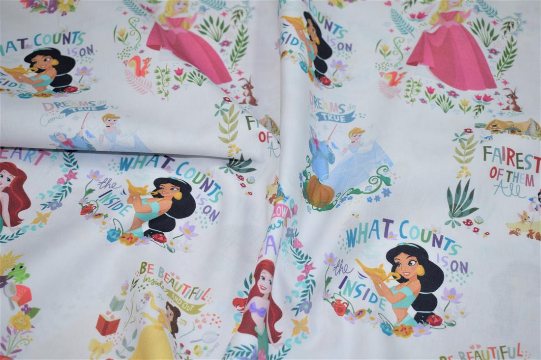 White Little Johnny - Disney - Princess Dreams - Cotton