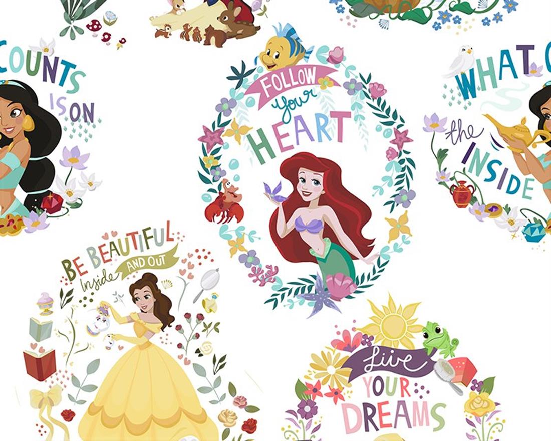 White Little Johnny - Disney - Princess Dreams - Cotton