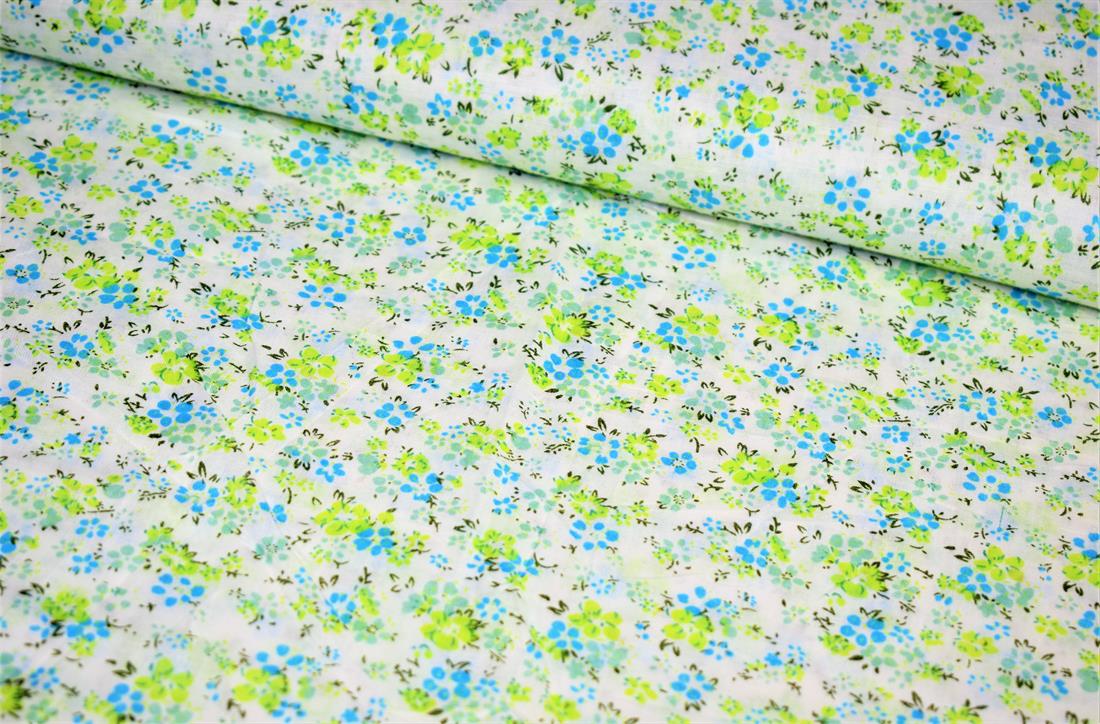 White Cotton Flower Printed Design
