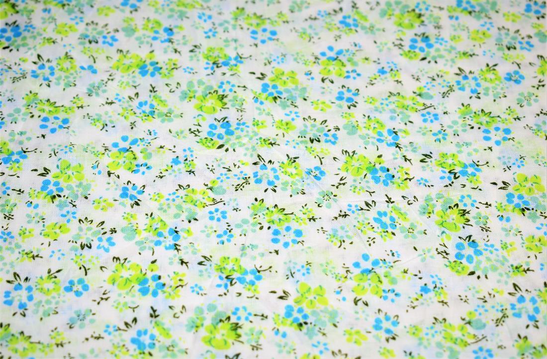 White Cotton Flower Printed Design