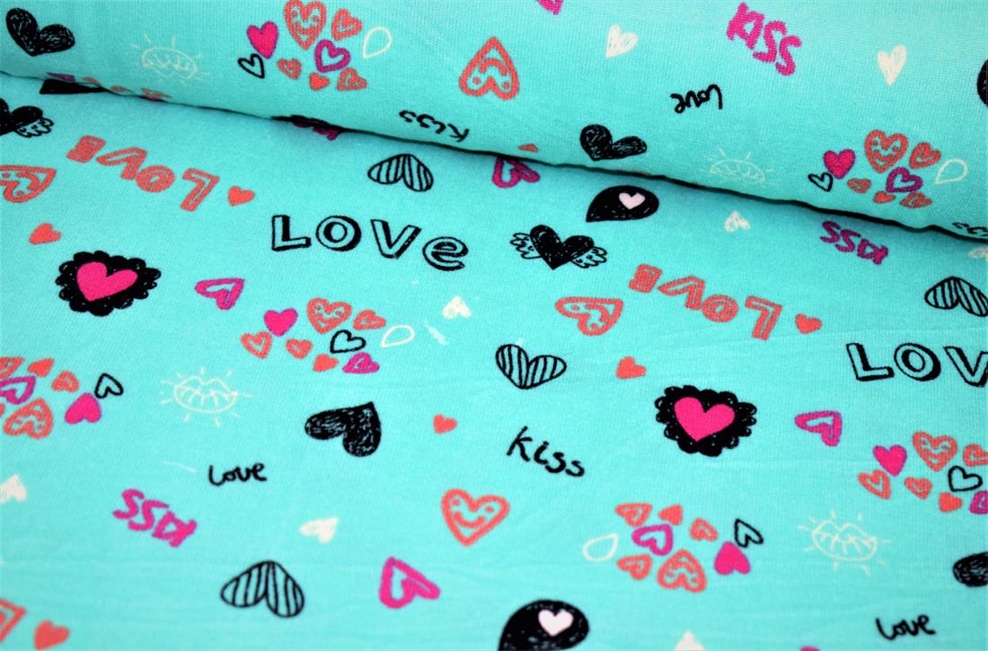 Turquoise Printed Jersey