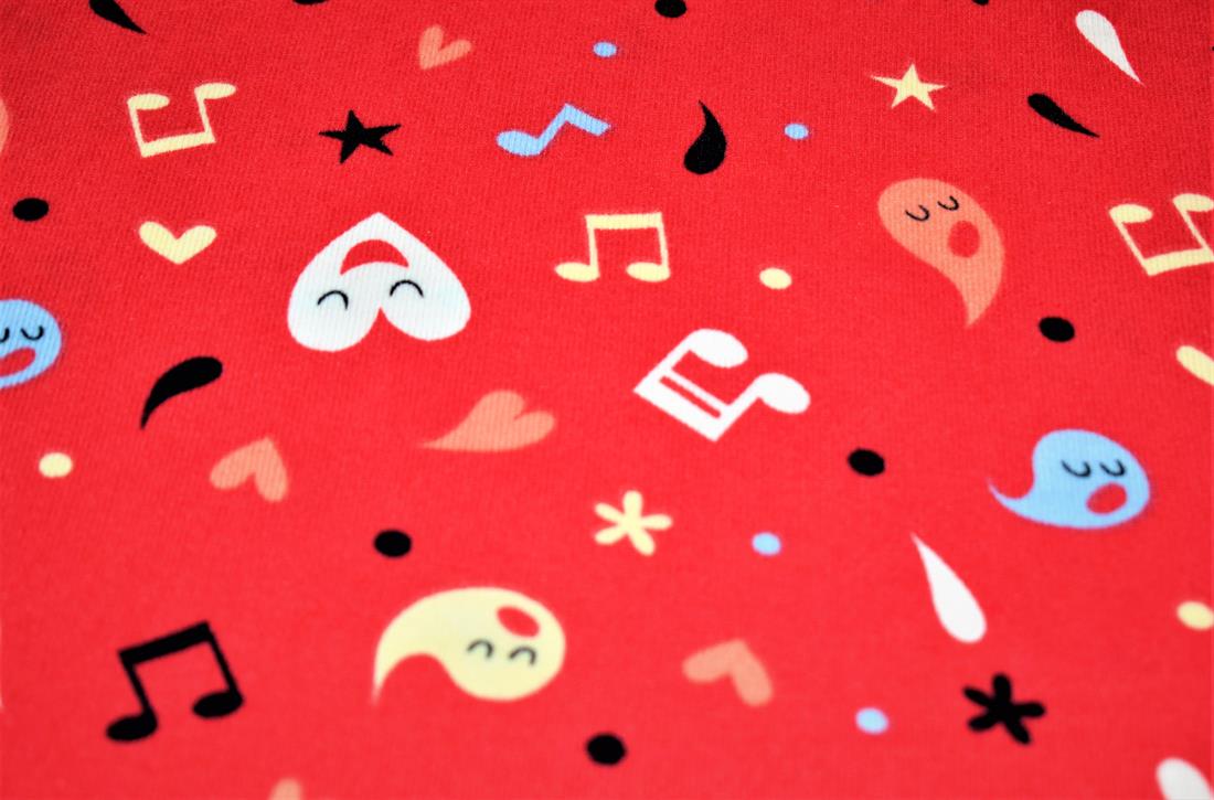 Red Music Printed Design