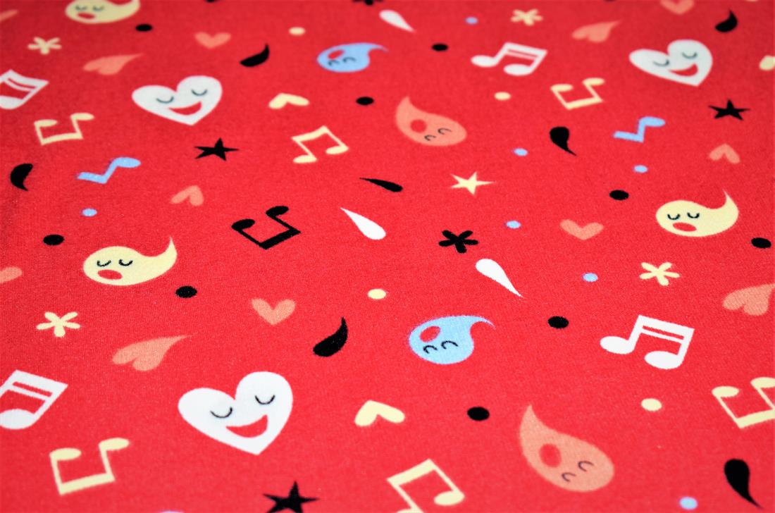 Red Music Printed Design