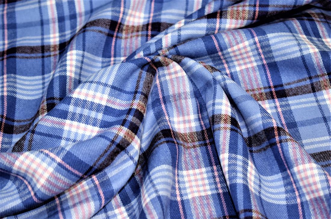Blue & Pink Classic Yarn-Dyed Tartan
