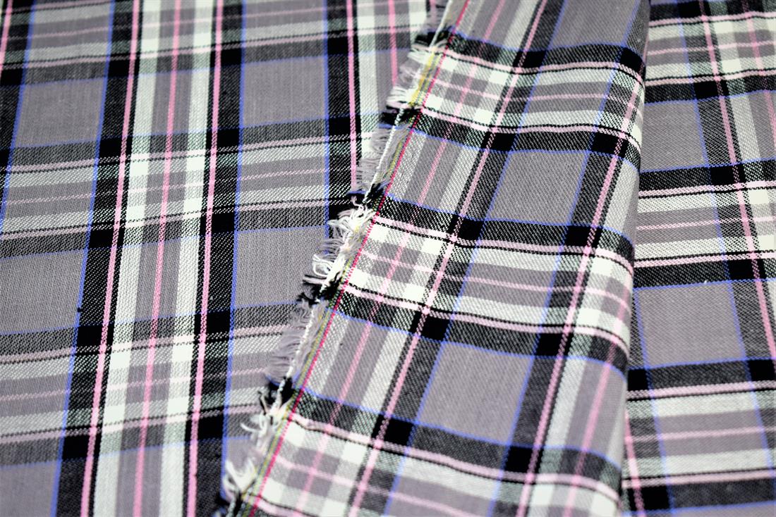 Grey & Pink Classic Yarn-Dyed Tartan