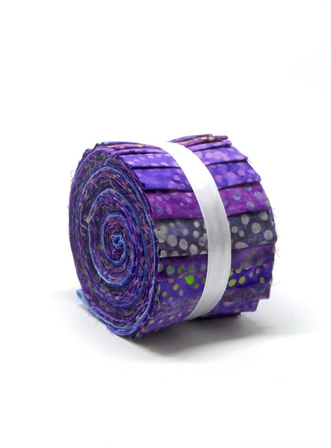 Purple Cotton Bali Batik Mini Jelly Roll