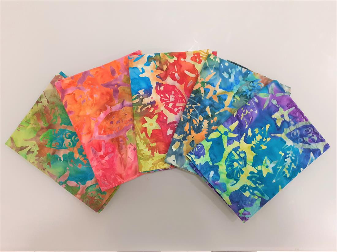 Multicolour Printed Cotton Bali Batik Bundle