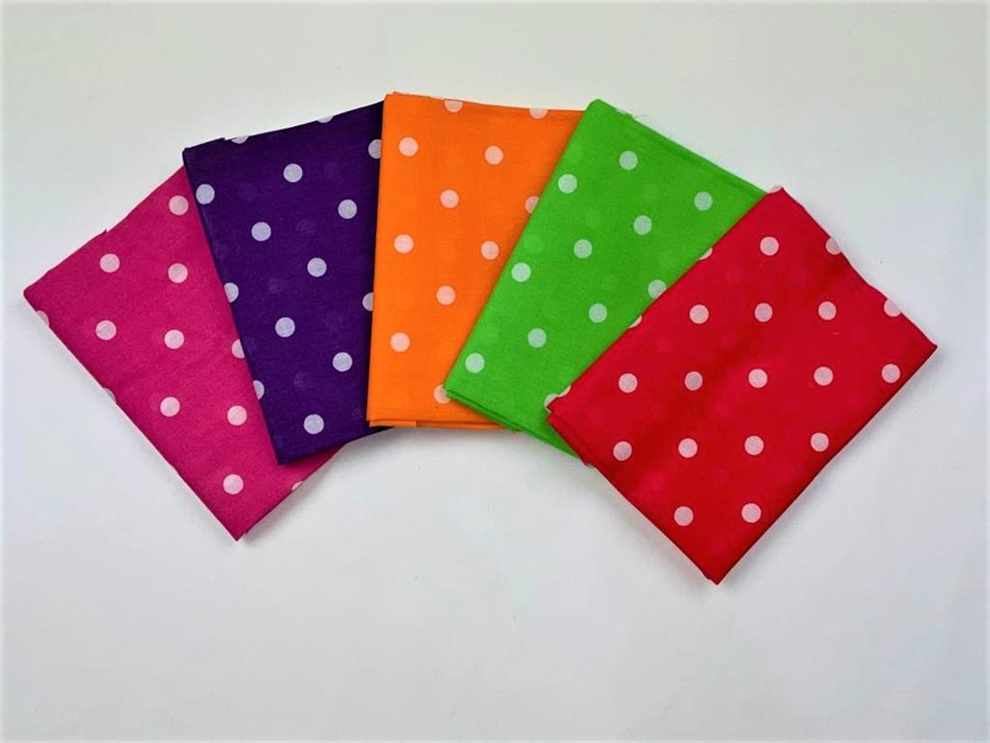 Multicolour Printed Cotton Polka Dot Bundle