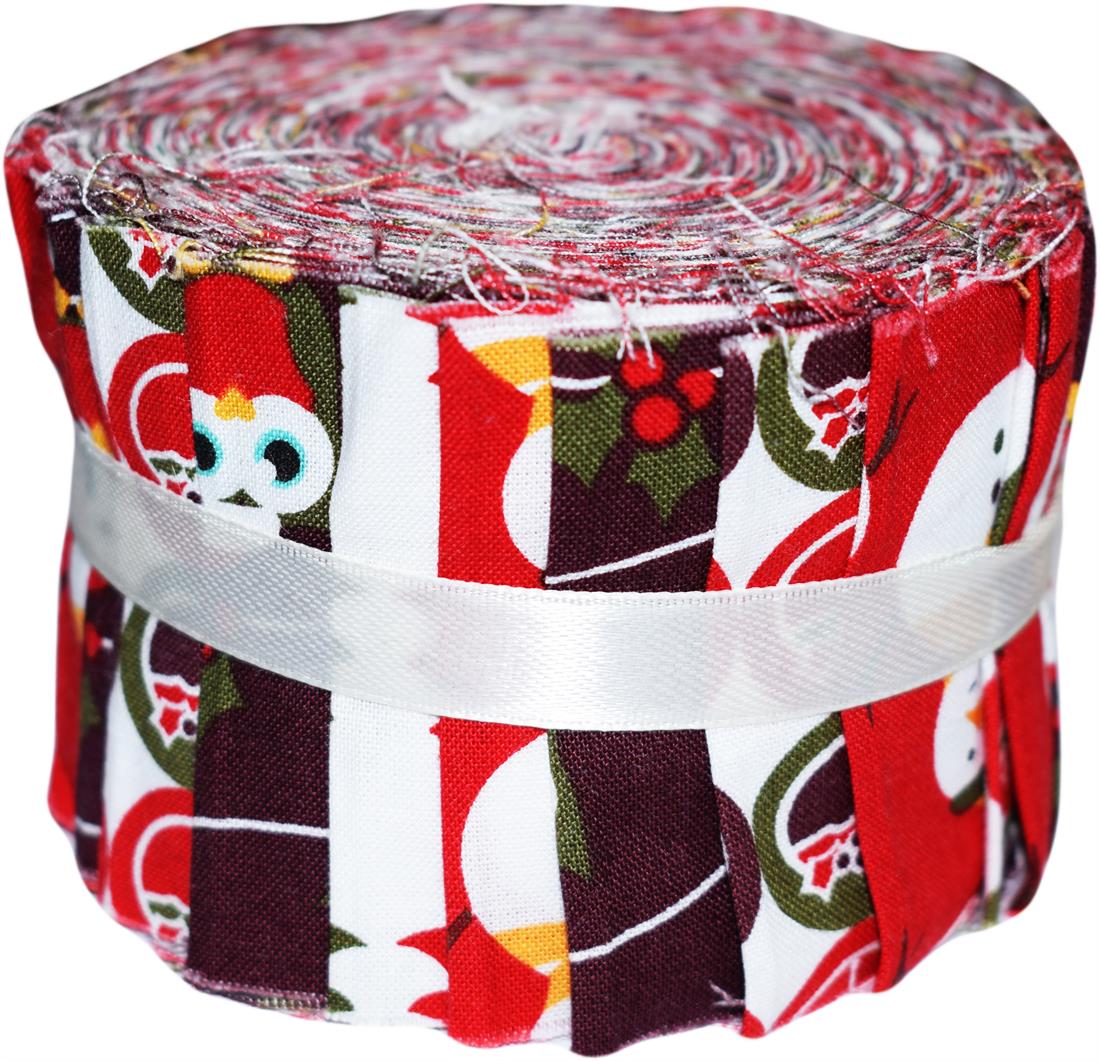 Red Cotton Christmas Characters - Mini Jelly Roll