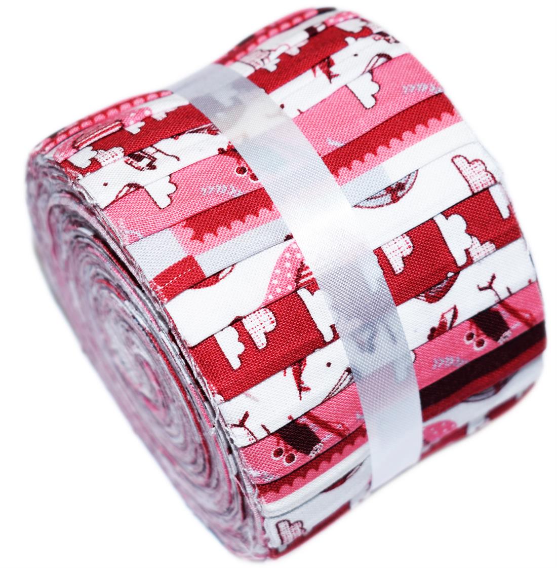 Maroon Cotton Head in the Clouds - Mini Jelly Roll