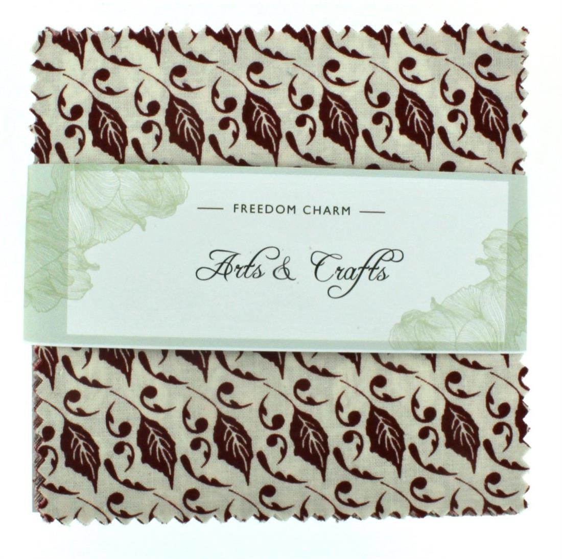Wine Printed Cotton Arts & Crafts Charm Pack